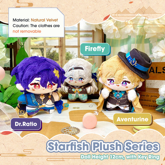 Honkai Star Rail 10cm Starfish Doll Plush Plushies (Aventurine, Firefly, Dr.Ratio)