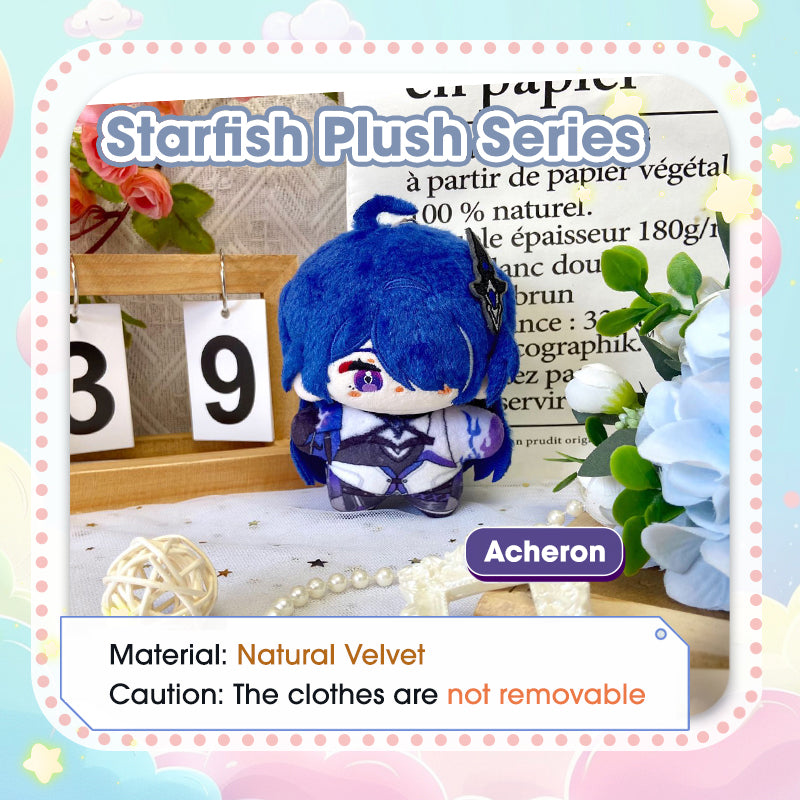 Honkai Star Rail 10cm Starfish Doll Plush Plushies (Aventurine, Firefly, Dr.Ratio)