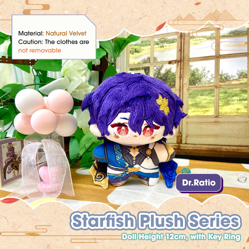 Honkai Star Rail 10cm Starfish Doll Plush Plushies (Aventurine, Firefly, Dr.Ratio)